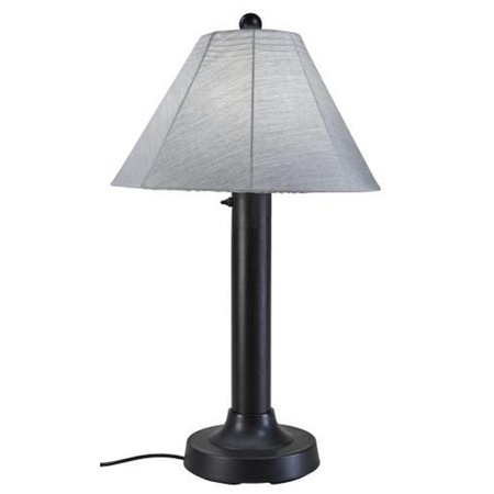 BRILLIANTBULB Seaside Black Body & Canvas Granite Sunbrella Shade Fabric Table Lamp BR2632123